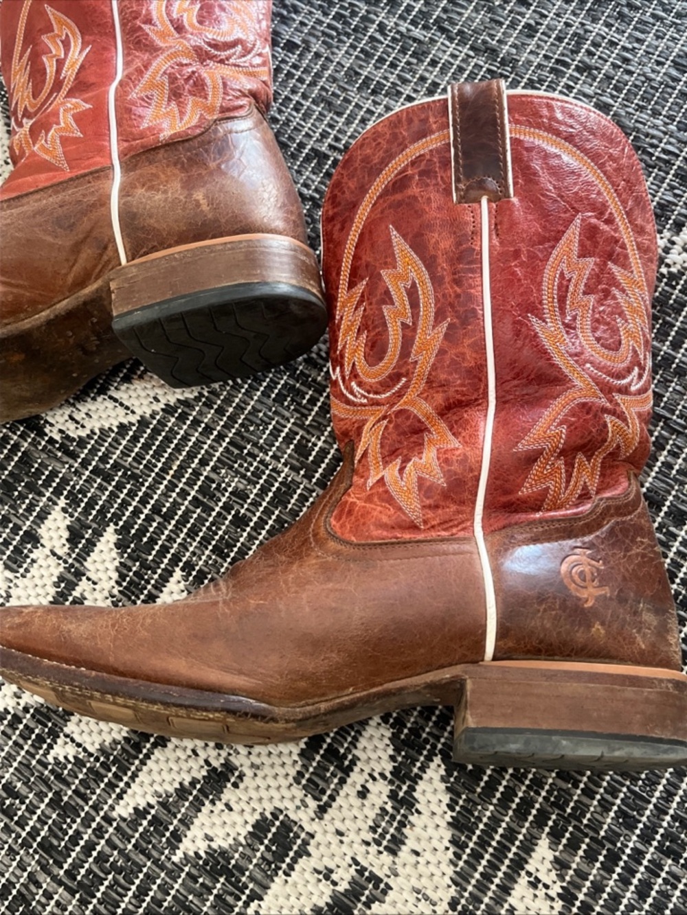 Cody James Leather Western Boots Size. 11D Cowboy Square Toe